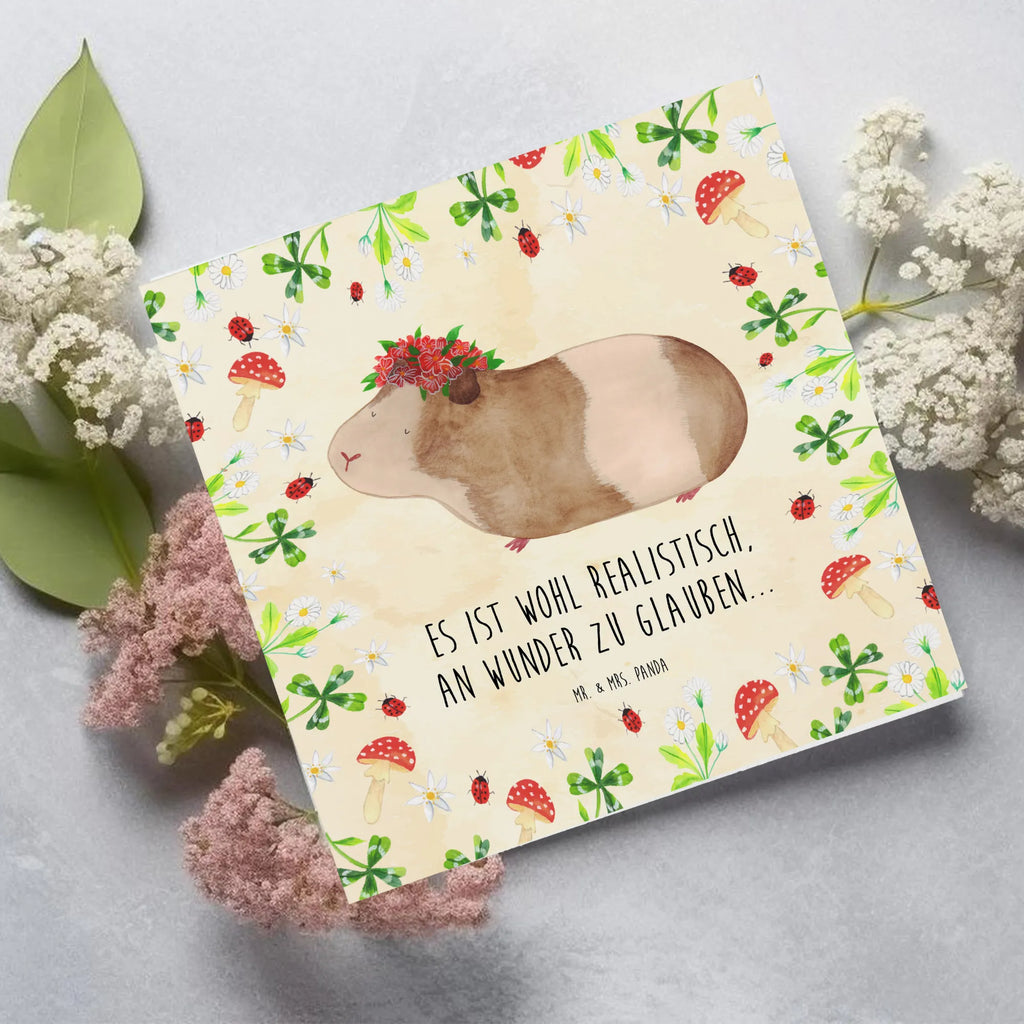 Deluxe Card Guinea pig wisdom Hochwertige Klappkarte, Hochzeitskarte, Karte, Klappkarte, Geburtstagskarte, Grußkarte, Einladungskarte, Glückwunschkarte, Hochwertige Grußkarte, Tiermotive, Gute Laune, lustige Sprüche, Tiere, Wunderland, Realität, Meerschweinchen, Meeries, Spruch, Meerie, Wunder, Weisheit, Blumenkind, Motivation