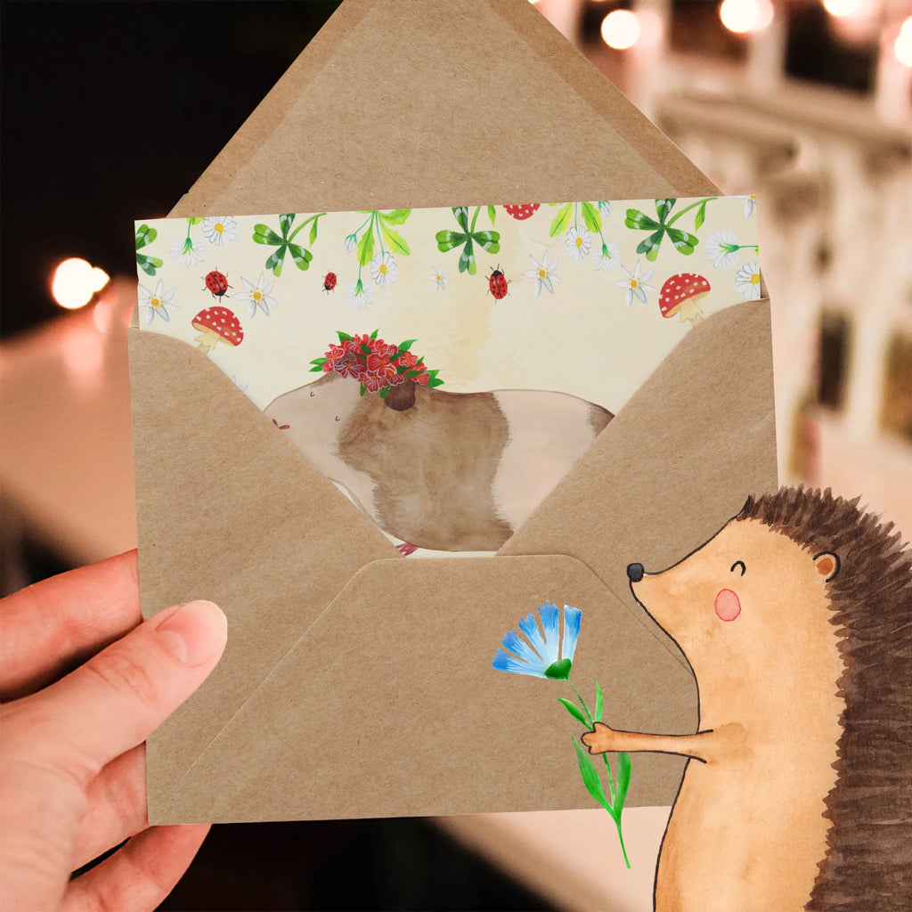 Deluxe Card Guinea pig wisdom Hochwertige Klappkarte, Hochzeitskarte, Karte, Klappkarte, Geburtstagskarte, Grußkarte, Einladungskarte, Glückwunschkarte, Hochwertige Grußkarte, Tiermotive, Gute Laune, lustige Sprüche, Tiere, Wunderland, Realität, Meerschweinchen, Meeries, Spruch, Meerie, Wunder, Weisheit, Blumenkind, Motivation