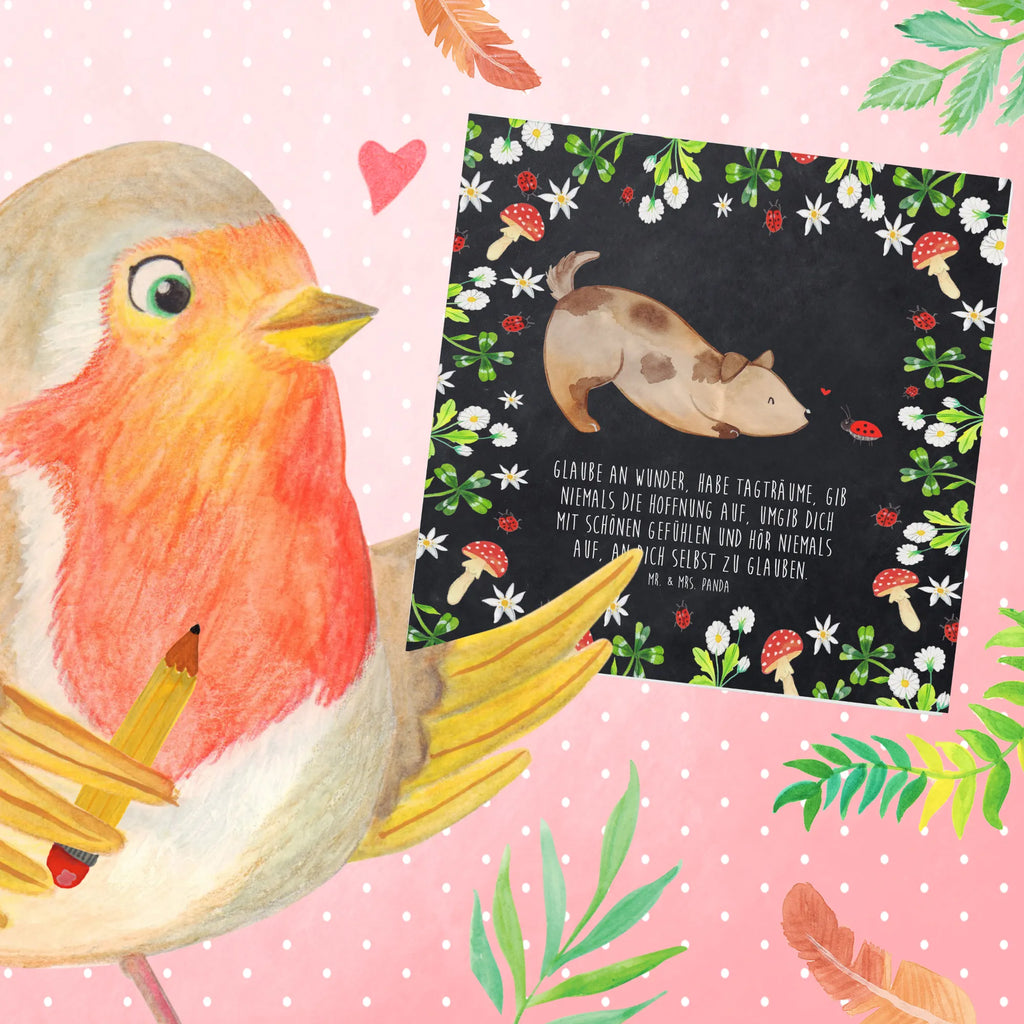 Deluxe Card Dog ladybug Hochzeitskarte, Hochwertige Klappkarte, Hochwertige Grußkarte, Klappkarte, Einladungskarte, Karte, Geburtstagskarte, Glückwunschkarte, Grußkarte, Hund, Hundemotiv, Haustier, Hunderasse, Tierliebhaber, Hundebesitzer, Sprüche, Marienkäfer, Mischlinghund, Hundespruch, Hunde, Mischling