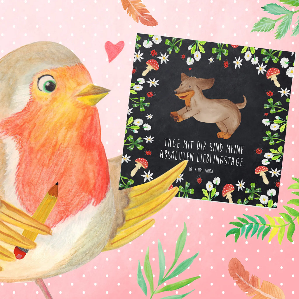 Deluxe Card Dog dachshund Geburtstagskarte, Karte, Einladungskarte, Glückwunschkarte, Grußkarte, Hochzeitskarte, Klappkarte, Hochwertige Grußkarte, Hochwertige Klappkarte, Hund, Hundemotiv, Haustier, Hunderasse, Tierliebhaber, Hundebesitzer, Sprüche, Hunde, Dackel, happy dog, Dachshund