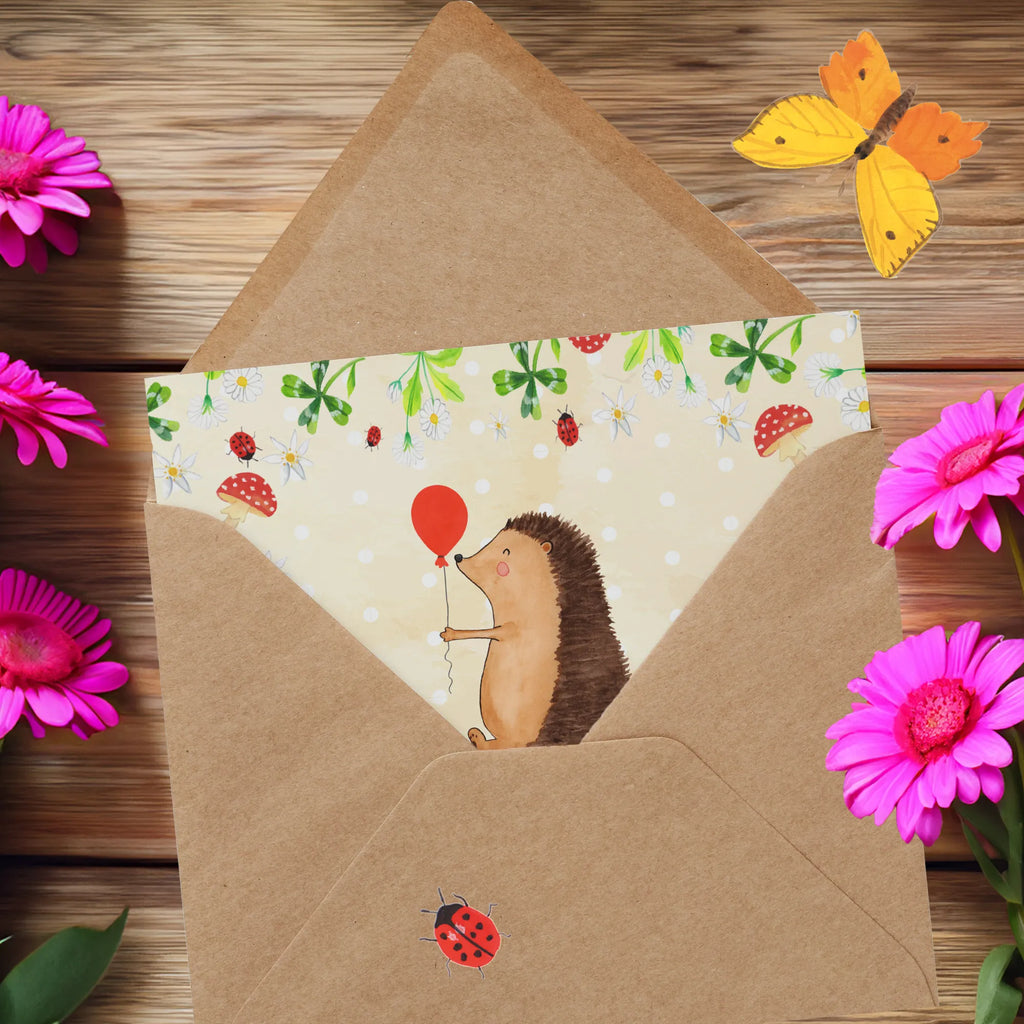 Deluxe Karte Igel Luftballon Karte, Einladungskarte, Geburtstagskarte, Klappkarte, Hochzeitskarte, Glückwunschkarte, Hochwertige Klappkarte, Grußkarte, Hochwertige Grußkarte, Tiermotive, Gute Laune, lustige Sprüche, Tiere, Geburtstagskind, Igel, Glückwunsch, Herzlichen Glückwunsch, Happy Birthday, Geburtstag, Ballon