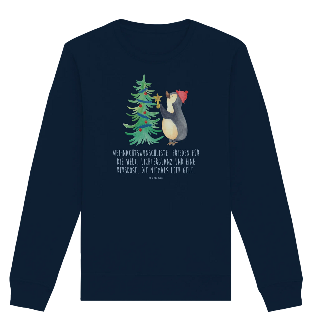 Organic Pullover penguin Christmas tree Christmas time, snow