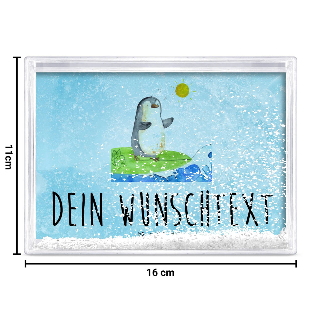 Personalisierter Schüttelrahmen Pinguin Surfer Pinguin, Urlaub, Portugal, Wellen reiten, Pinguine, Wellen, surfen, Surfer, Hawaii