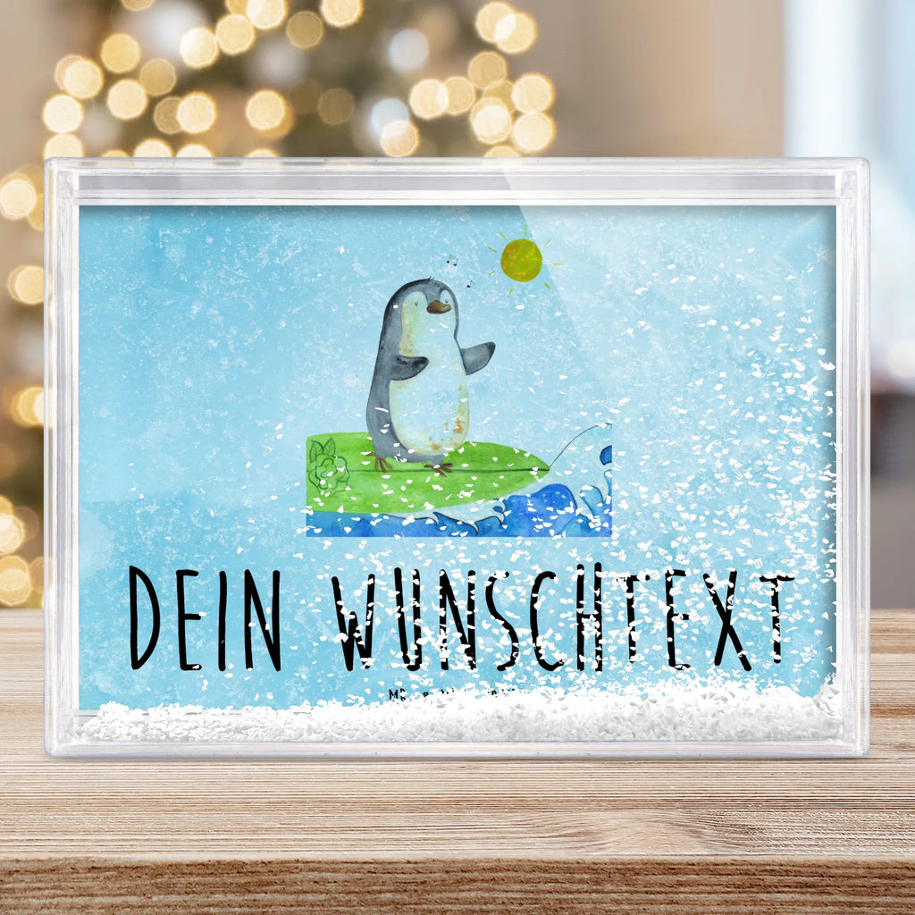 Personalisierter Schüttelrahmen Pinguin Surfer Pinguin, Urlaub, Portugal, Wellen reiten, Pinguine, Wellen, surfen, Surfer, Hawaii