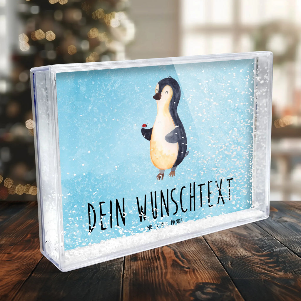 Personalized Shaker Frame Penguin ladybug Penguin, North Pole, Winter, Penguins, love, wonder, happiness, joy, joy of life, ladybird, penguins