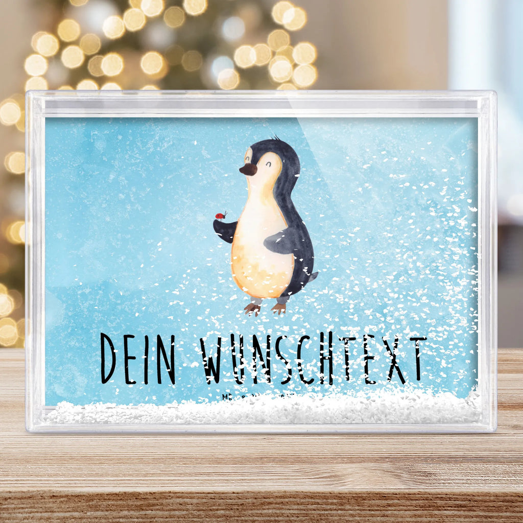 Personalized Shaker Frame Penguin ladybug Penguin, North Pole, Winter, Penguins, love, wonder, happiness, joy, joy of life, ladybird, penguins
