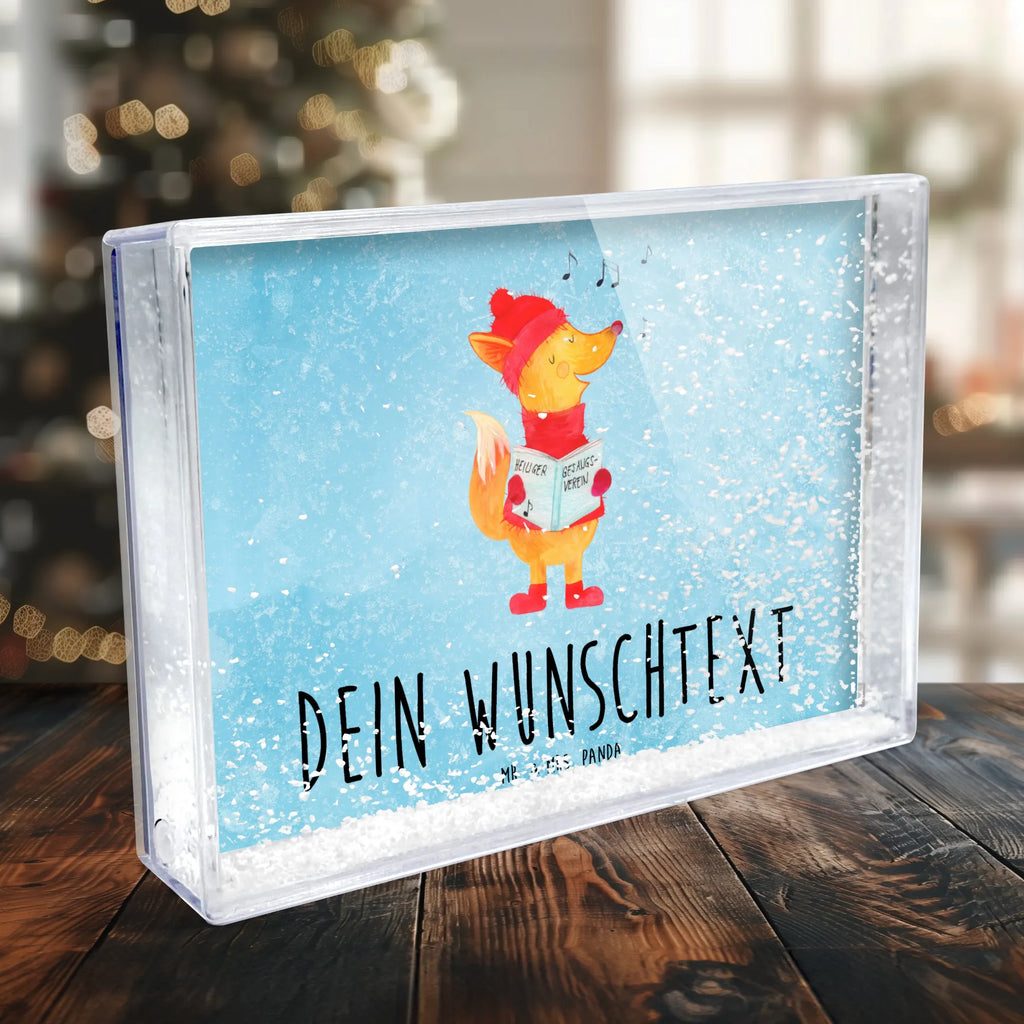 Personalisierter Schüttelrahmen Fuchs Sänger Winter, Weihnachten, Weihnachtsdeko, Nikolaus, Advent, Heiligabend, Wintermotiv, Geschenk Sänger, Weihnachtslieder, Sänger, Füchse, Singen, Fuchs