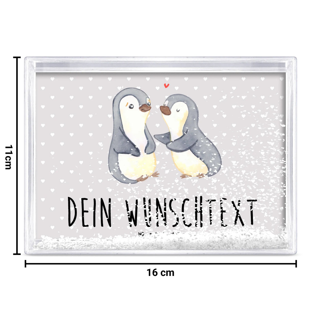 Personalisierter Schüttelrahmen Pinguine trösten Liebe, Partner, Freund, Freundin, Ehemann, Ehefrau, Heiraten, Verlobung, Heiratsantrag, Liebesgeschenk, Jahrestag, Hocheitstag, Geschenk für Frauen, Hochzeitstag, Valentinstag, für Ehemann, Mitbringsel, Geschenk für Freundin, Geschenk für Partner, für Männer, Liebesbeweis