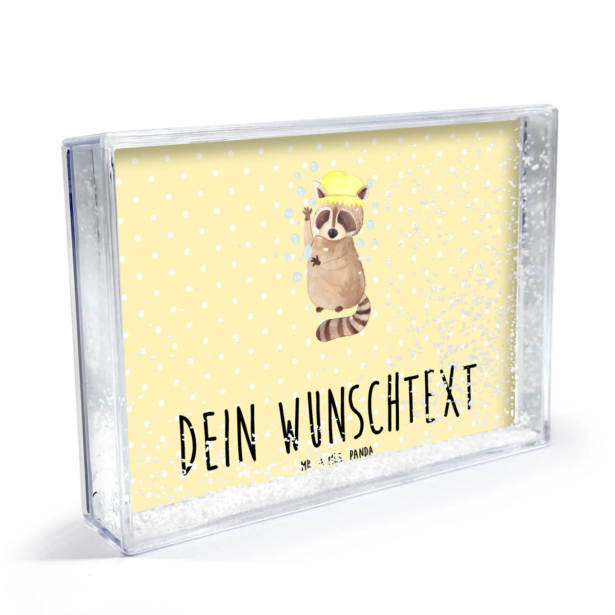Personalized Shaker Frame Raccoon small animals, cute, funny, cute animal motives, hand drawn, small world, funny sayings, good mood, happy, gifts, gift ideas, special gifts, animal lover, card, plan, soap bubbles, raccoon, daydreaming, wash