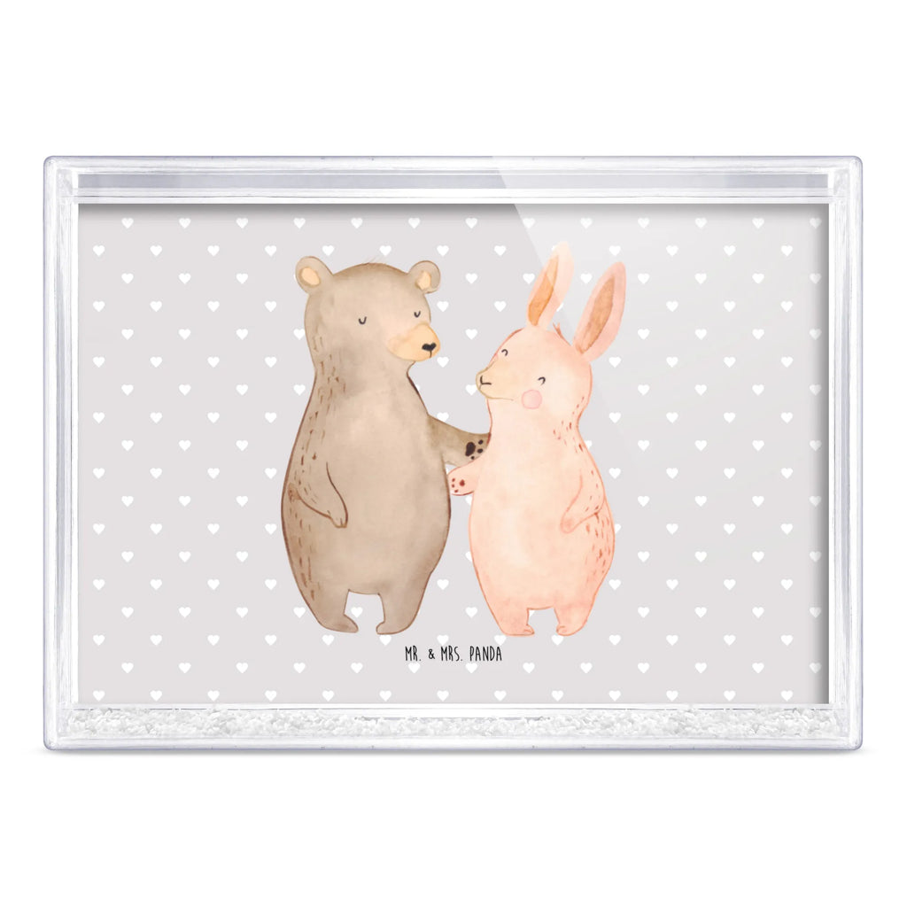 shake frame bear and rabbit Embrace Liebe, Partner, Freund, Freundin, Ehemann, Ehefrau, Heiraten, Verlobung, Heiratsantrag, Liebesgeschenk, Jahrestag, Hocheitstag, bester Freund, Hase, Bär, Freunde, best friends, Bärchen