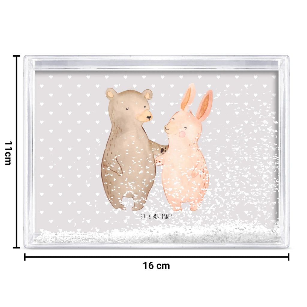 shake frame bear and rabbit Embrace Liebe, Partner, Freund, Freundin, Ehemann, Ehefrau, Heiraten, Verlobung, Heiratsantrag, Liebesgeschenk, Jahrestag, Hocheitstag, bester Freund, Hase, Bär, Freunde, best friends, Bärchen
