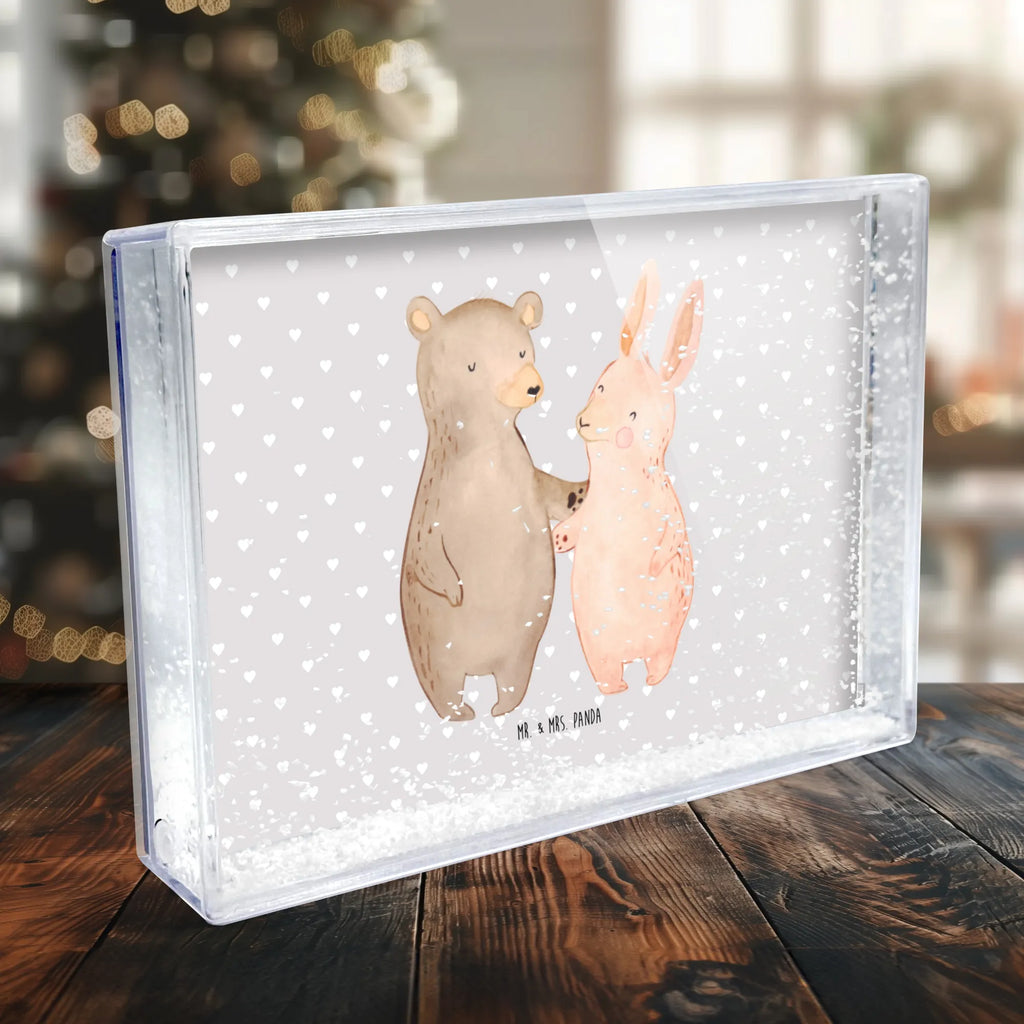 shake frame bear and rabbit Embrace Liebe, Partner, Freund, Freundin, Ehemann, Ehefrau, Heiraten, Verlobung, Heiratsantrag, Liebesgeschenk, Jahrestag, Hocheitstag, bester Freund, Hase, Bär, Freunde, best friends, Bärchen