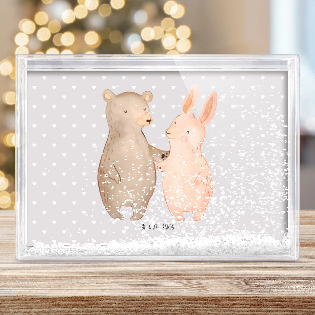 shake frame bear and rabbit Embrace Liebe, Partner, Freund, Freundin, Ehemann, Ehefrau, Heiraten, Verlobung, Heiratsantrag, Liebesgeschenk, Jahrestag, Hocheitstag, bester Freund, Hase, Bär, Freunde, best friends, Bärchen