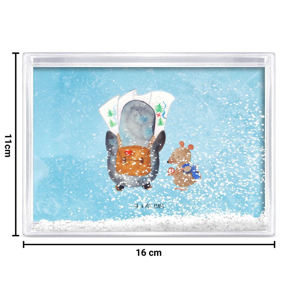 Schüttelrahmen Pinguin & Maus Wanderer Pinguin, Roadtrip, Pinguine, Abenteurer, Ausflug, Wanderlust, wandern, Abenteuer