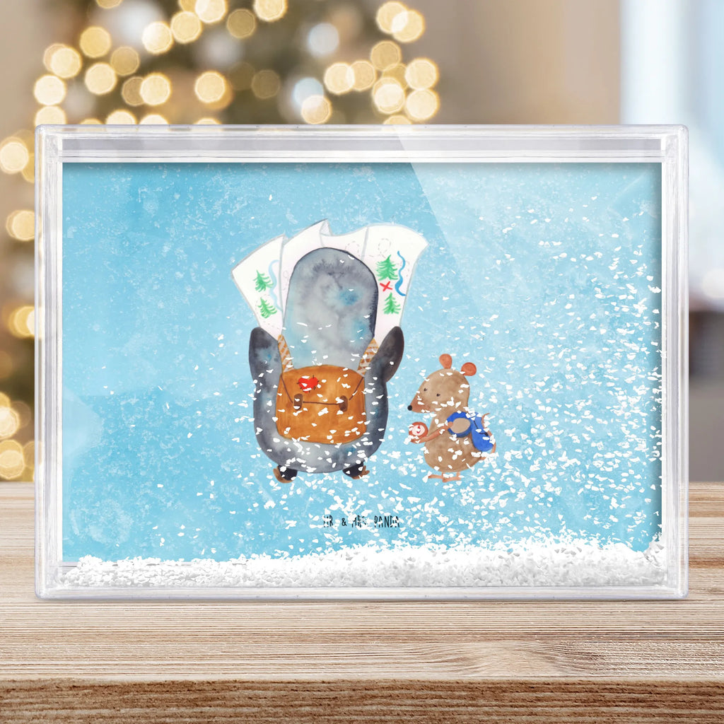 Schüttelrahmen Pinguin & Maus Wanderer Pinguin, Roadtrip, Pinguine, Abenteurer, Ausflug, Wanderlust, wandern, Abenteuer