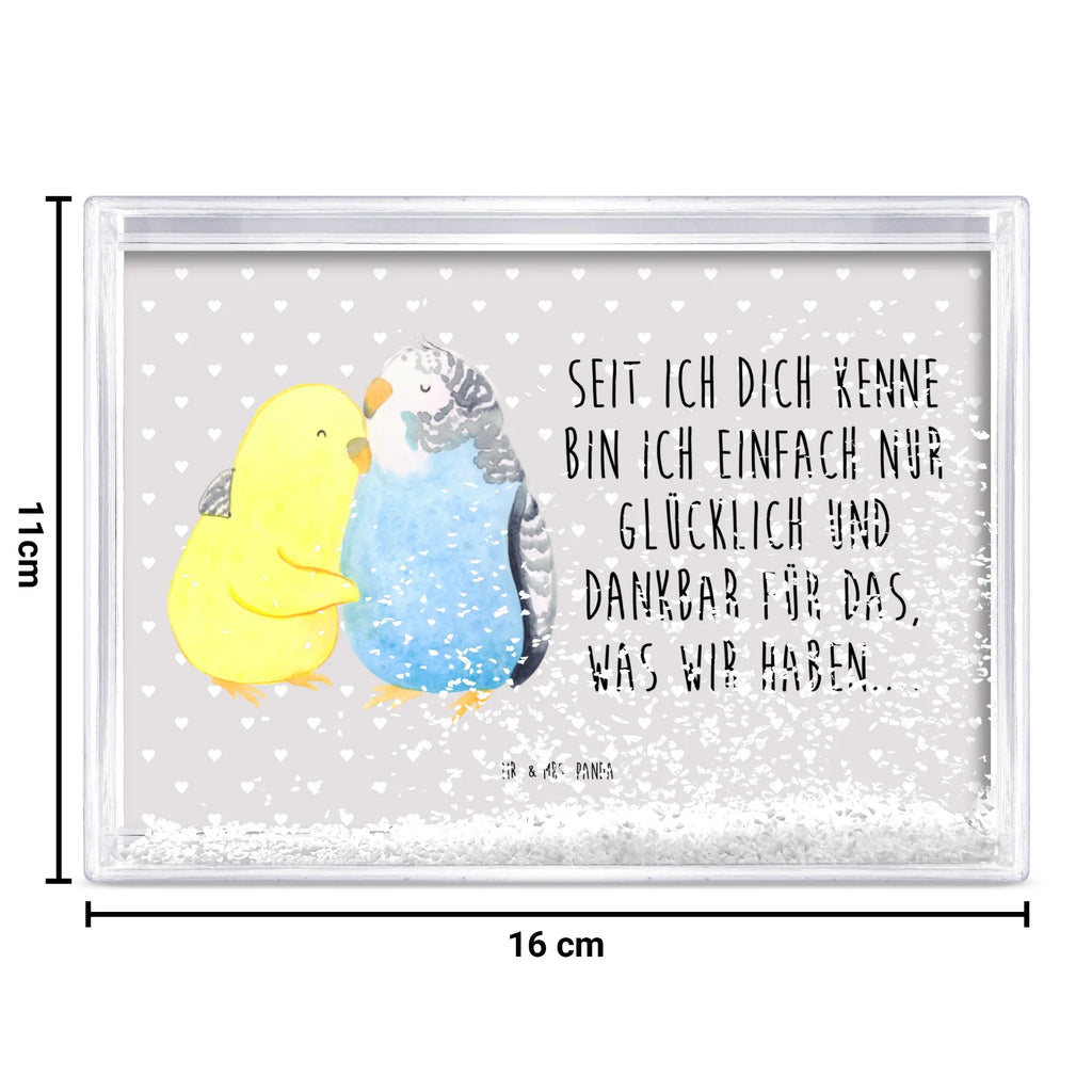 Schüttelrahmen Wellensittich Liebe Liebe, Partner, Freund, Freundin, Ehemann, Ehefrau, Heiraten, Verlobung, Heiratsantrag, Liebesgeschenk, Jahrestag, Hocheitstag, Nähe, Wellensittich, Vertrauen, Vögel, Kuscheln