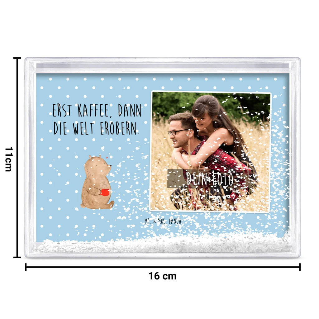 Shake Frame with Photo bear Coffee Rahmen mit Foto, Fotogeschenke, Fotogeschenk, Orginalles Fotogeschenk, Bilderrahmen mit Foto, Schüttelrahmen mit Foto, Bär, Teddy, Teddybär, Welt retten, Motivation, Bären, Coffee, Morgenroutine, Welt erobern, guten Morgen, Kaffee