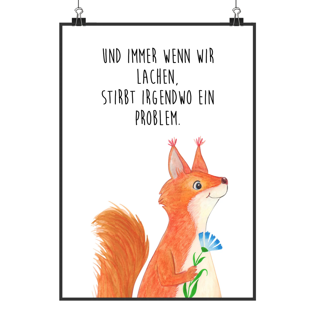 Poster cut off Squirrel flower Motiv card, gift ideas, gifts, small animals, cute, cute animal motives, hand drawn, funny sayings, good mood, special gifts, animal lover, fun, motivation pictures, positive saying, saying decoration, motivation sayings, laughter, happy saying, Squirrel