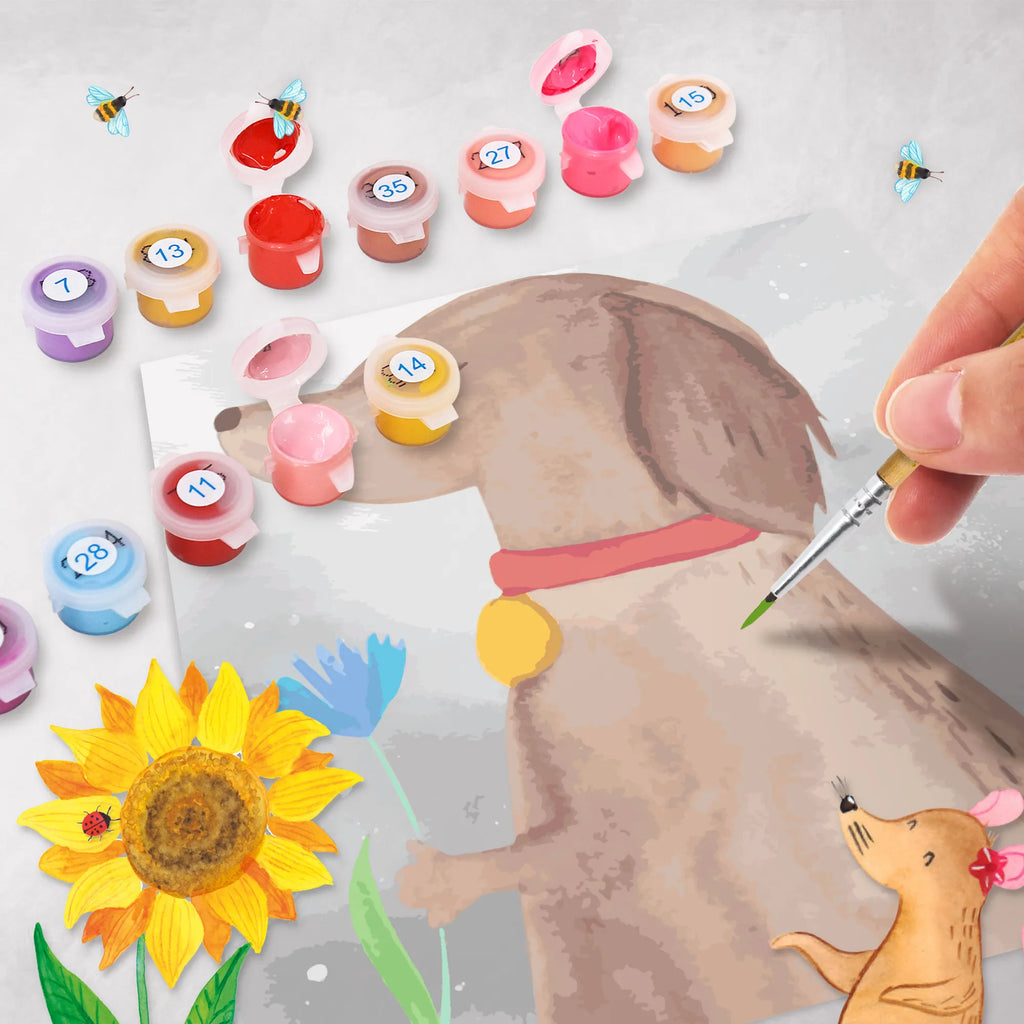 Paint by Numbers cut off Dog flower Motiv Kunstwerk, Ausmalbild, Malen nach Zahlen, Hund, Hundemotiv, Haustier, Hunderasse, Tierliebhaber, Hundebesitzer, Sprüche, Hundeliebe, Frauchen, Hunde