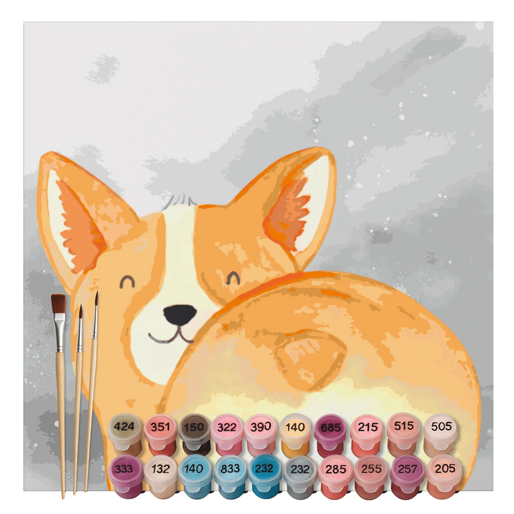 Malowanie według numerów odcięty Corgi tyłek Motiv Kunstwerk, Ausmalbild, Malen nach Zahlen, Hund, Hundemotiv, Haustier, Hunderasse, Tierliebhaber, Hundebesitzer, Sprüche, Hundeliebe, Selbstliebe, Motivation, Spruch, Corgie