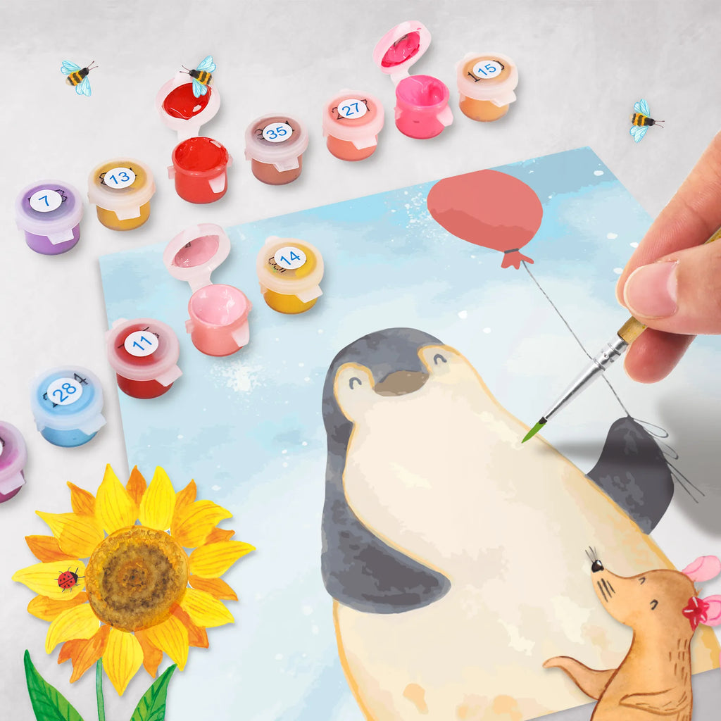 Paint by Numbers cut off Penguin balloon Motiv Ausmalbild, Malen nach Zahlen, Kunstwerk, Pinguin, Neustart, Motivation, Tagträume, Geschenk Freundin, Luftballon, Lebenslust, Glück, neues Leben, Liebe, beste Freundin, Pinguine, Geschenkidee