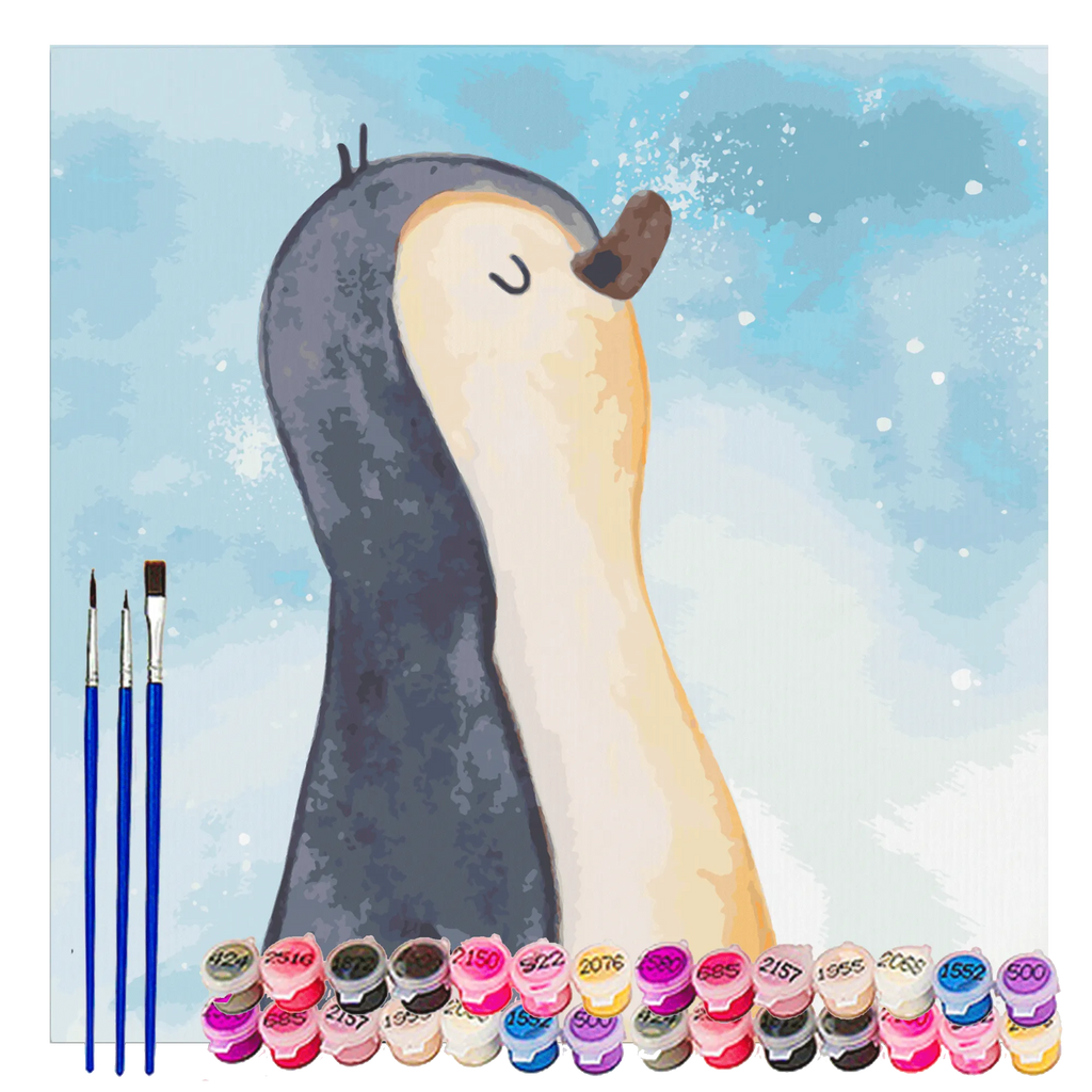 Malen nach Zahlen Pinguin marschieren Motiv