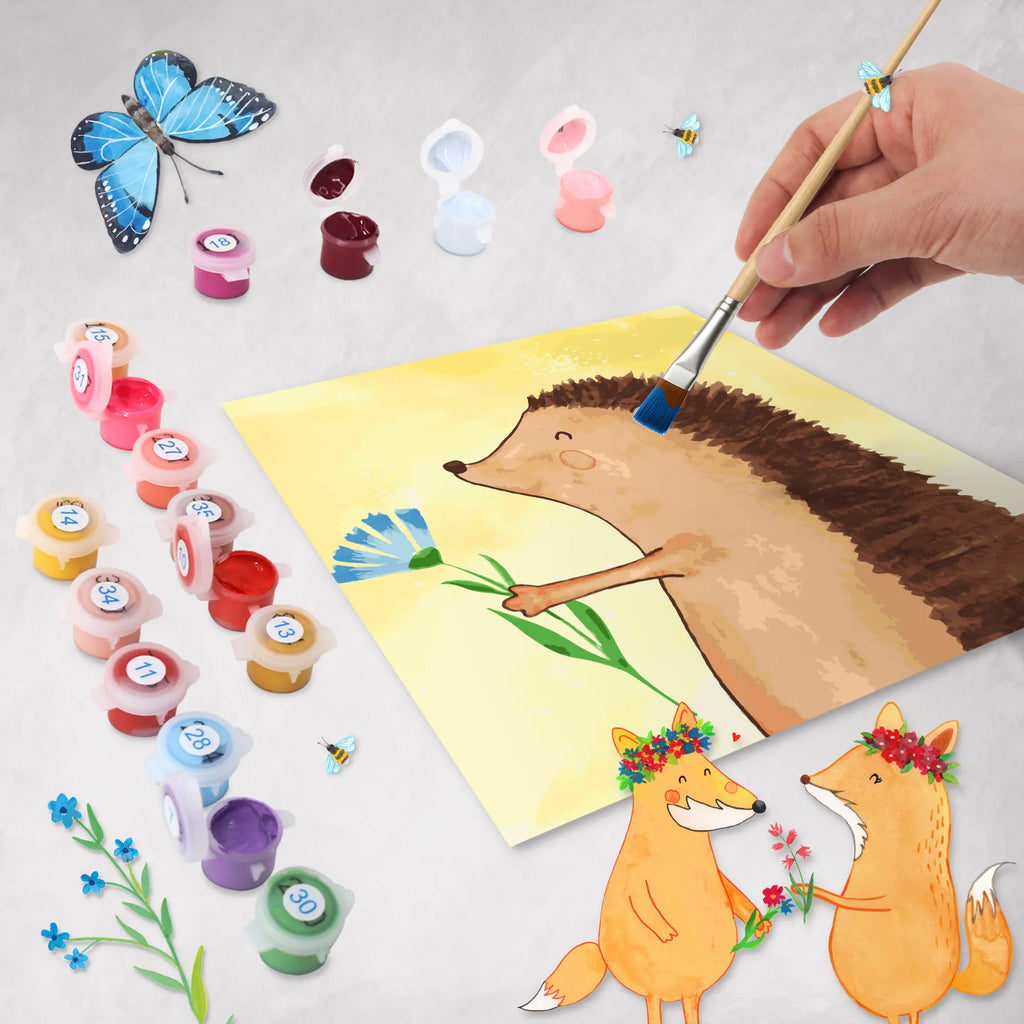 Malen nach Zahlen Igel Blumen Motiv zahlenbilder, leinwand malset, malen nach zahlen set, kreativ set, Malen nach Zahlen, diy set, malset, Gute Laune, Lustige Sprüche, Tiermotive, Tiere, Krankenhaus, Gute Besserung, Besuch, krank, Igel, Genesungswünsche, Krankheit