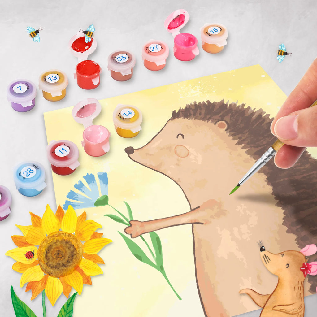 Malen nach Zahlen Igel Blumen Motiv zahlenbilder, leinwand malset, malen nach zahlen set, kreativ set, Malen nach Zahlen, diy set, malset, Gute Laune, Lustige Sprüche, Tiermotive, Tiere, Krankenhaus, Gute Besserung, Besuch, krank, Igel, Genesungswünsche, Krankheit