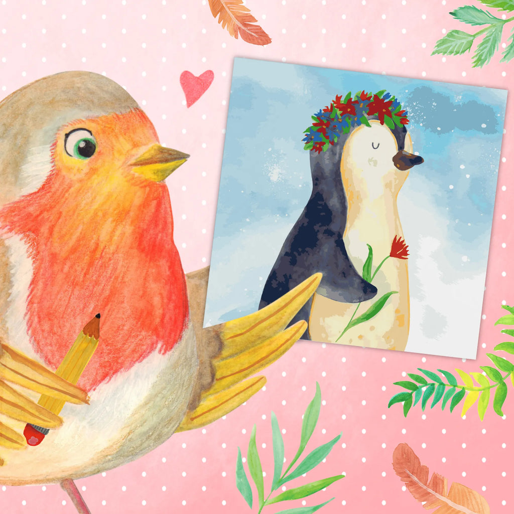 Paint by Numbers cut off Penguin Flower Motiv Malen nach Zahlen, malen nach zahlen set, diy set, leinwand malset, kreativ set, malset, zahlenbilder, Pinguin, Pinguine, Leben, Liebeskummer, Blumenkranz, Wünsche, Geschenkidee, Lebenslust, Ziele, Lebensziele, Universum, Motivation