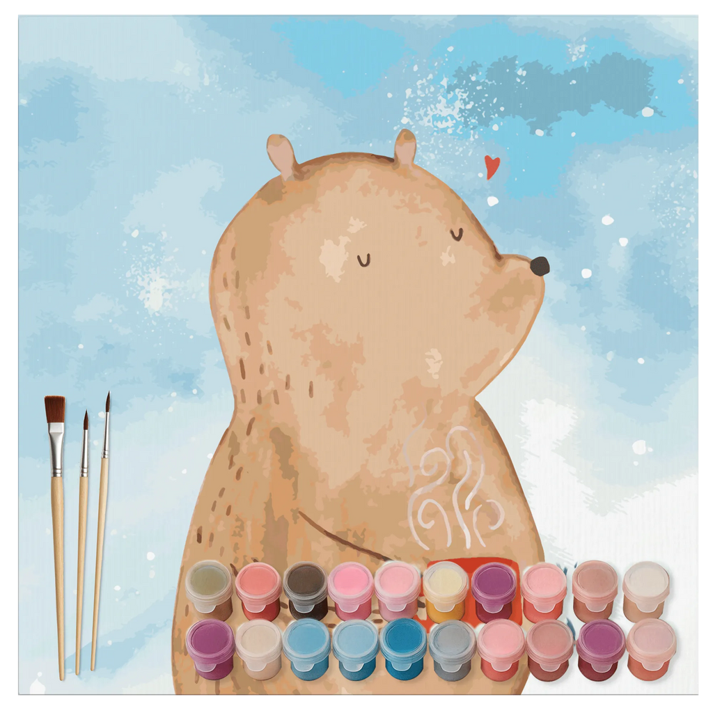 Malowanie według numerów odcięty Niedźwiedź kawa Motiv Malen nach Zahlen, Malen, Baseln, Künstler, Kreativität, Ausmalbild, Bastelidee, DIY, Kunstwerk, Bär, Teddy, Teddybär, Kaffee, guten Morgen, Welt retten, Bären, Welt erobern, Motivation, Morgenroutine, Coffee