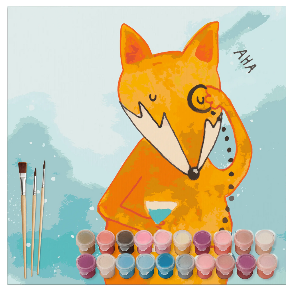 Paint by Numbers cut off Fox lord Motiv fox, foxes, forest wildlife, clever as a fox, animal lover, problem solving, saying funny, lovesickness gift, words of consolation, motivation saying