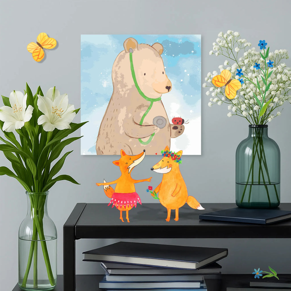 Malowanie według numerów odcięty niedźwiedź lekarz Motiv DIY, Bastelidee, Baseln, Malen nach Zahlen, Kunstwerk, Kreativität, Malen, Künstler, Ausmalbild, Bär, Teddy, Teddybär, Professorin, Professor, Arzt, Doktor, Ärztin, Doktorin