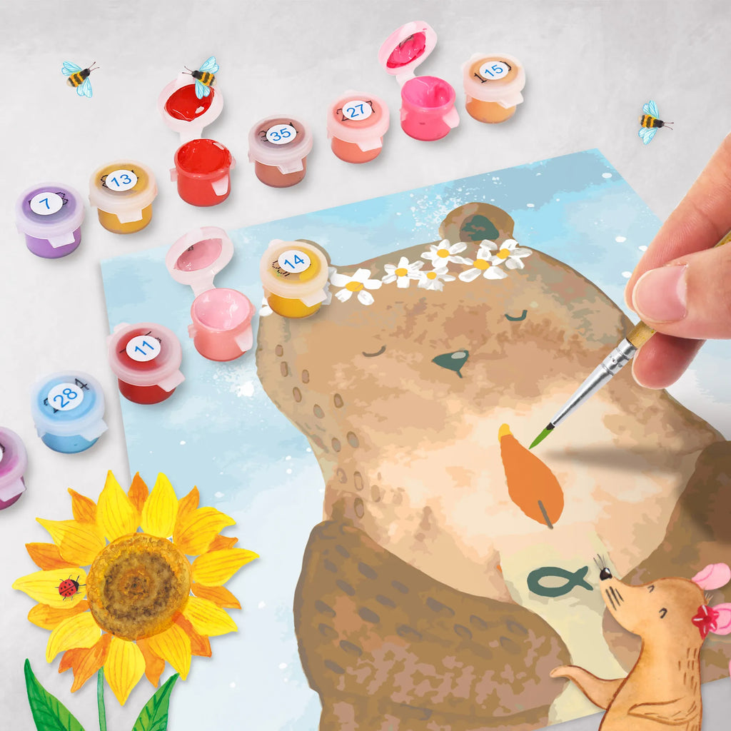 Paint by Numbers cut off bear communion Motiv DIY, Ausmalbild, Kreativität, Bastelidee, Malen nach Zahlen, Malen, Kunstwerk, Künstler, Baseln, Bär, Teddy, Teddybär, Taufkerze, Kommunion, Gottes Segen, katholisch