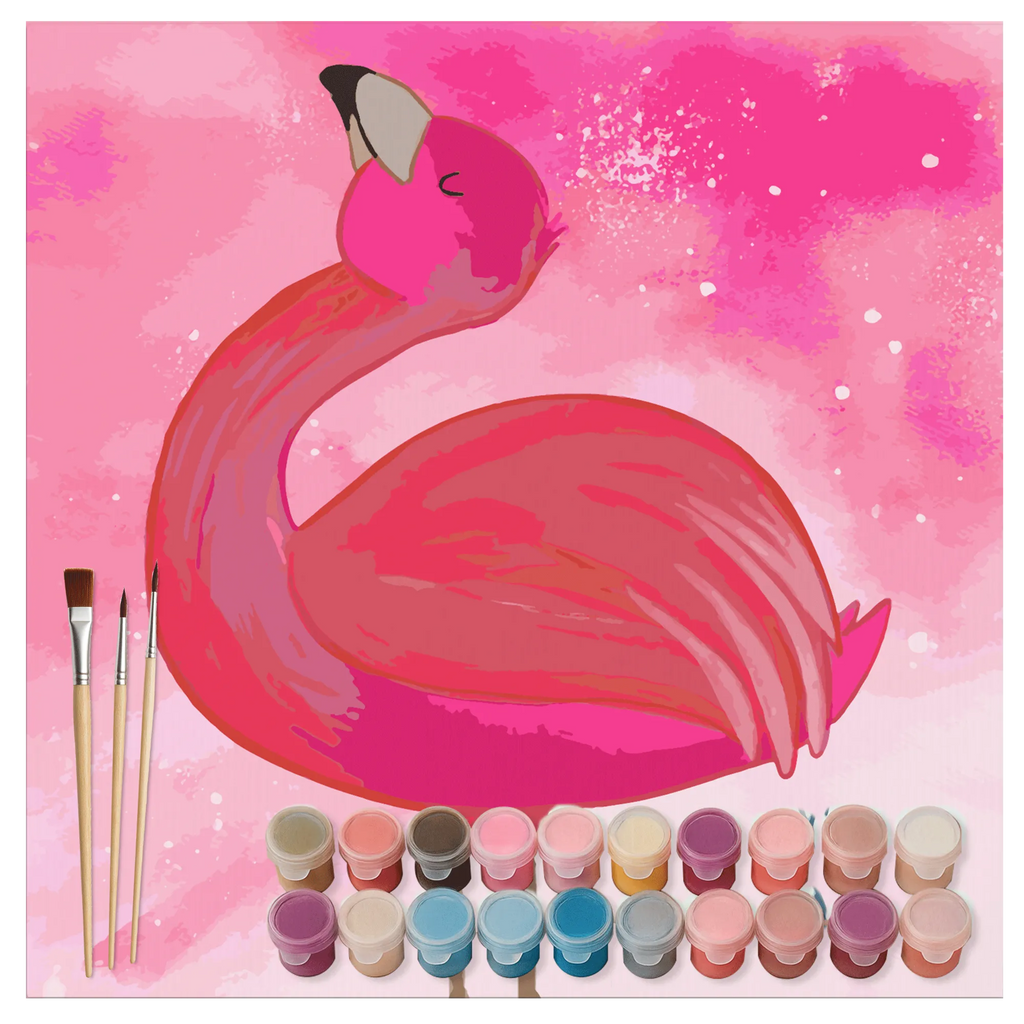Paint by Numbers cut off flamingo Proud Motiv Malen nach Zahlen, diy set, zahlenbilder, kreativ set, malen nach zahlen set, malset, leinwand malset, Flamingo, Beste Freundin, Freude, Stolz, Selbstakzeptanz, Selbstliebe, Freundin, Mama, Schwester, Tochter