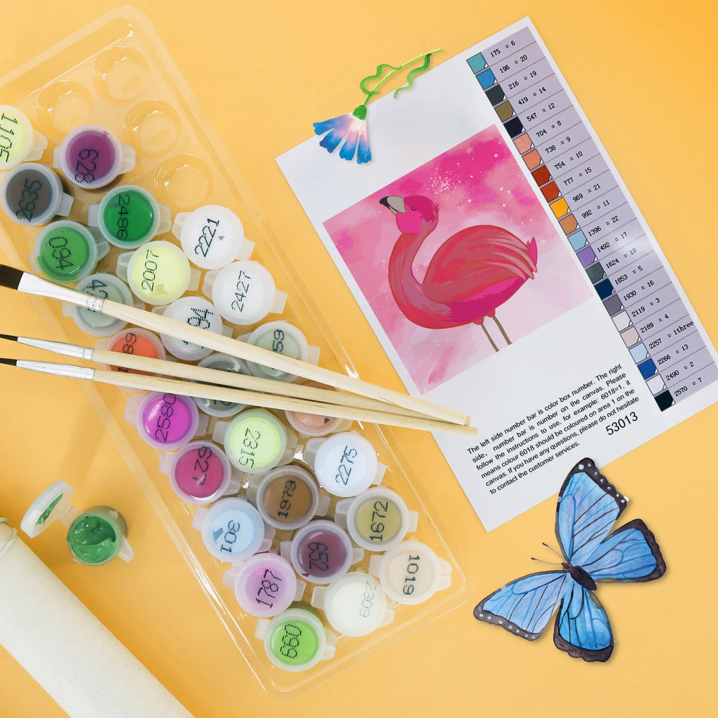 Paint by Numbers cut off flamingo Proud Motiv Malen nach Zahlen, diy set, zahlenbilder, kreativ set, malen nach zahlen set, malset, leinwand malset, Flamingo, Beste Freundin, Freude, Stolz, Selbstakzeptanz, Selbstliebe, Freundin, Mama, Schwester, Tochter