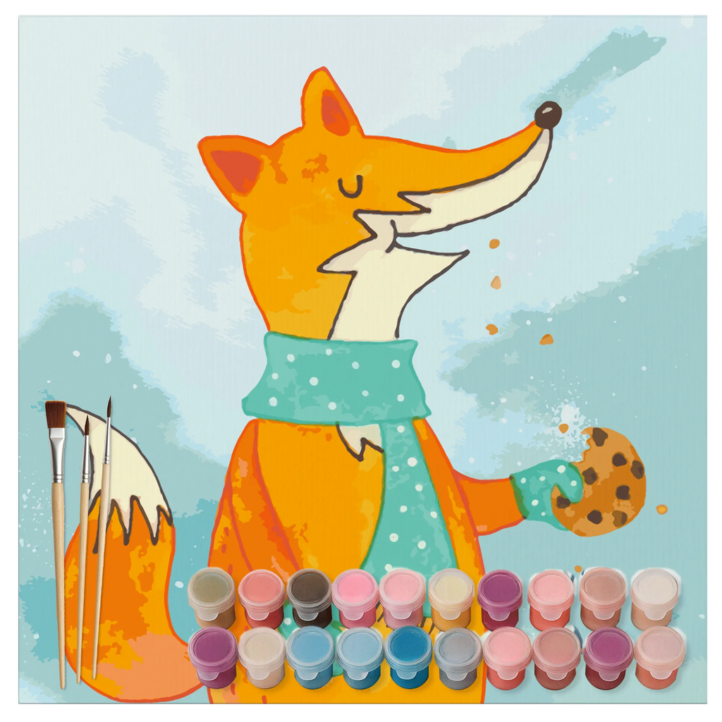 Paint by Numbers cut off Fox biscuit Motiv zahlenbilder, malset, malen nach zahlen set, leinwand malset, kreativ set, diy set, Malen nach Zahlen, Fuchs, Weihnachtszeit, Plätzchen, Füchse, Liebe, Kekse, Küche Deko, Backen Spruch, Winter