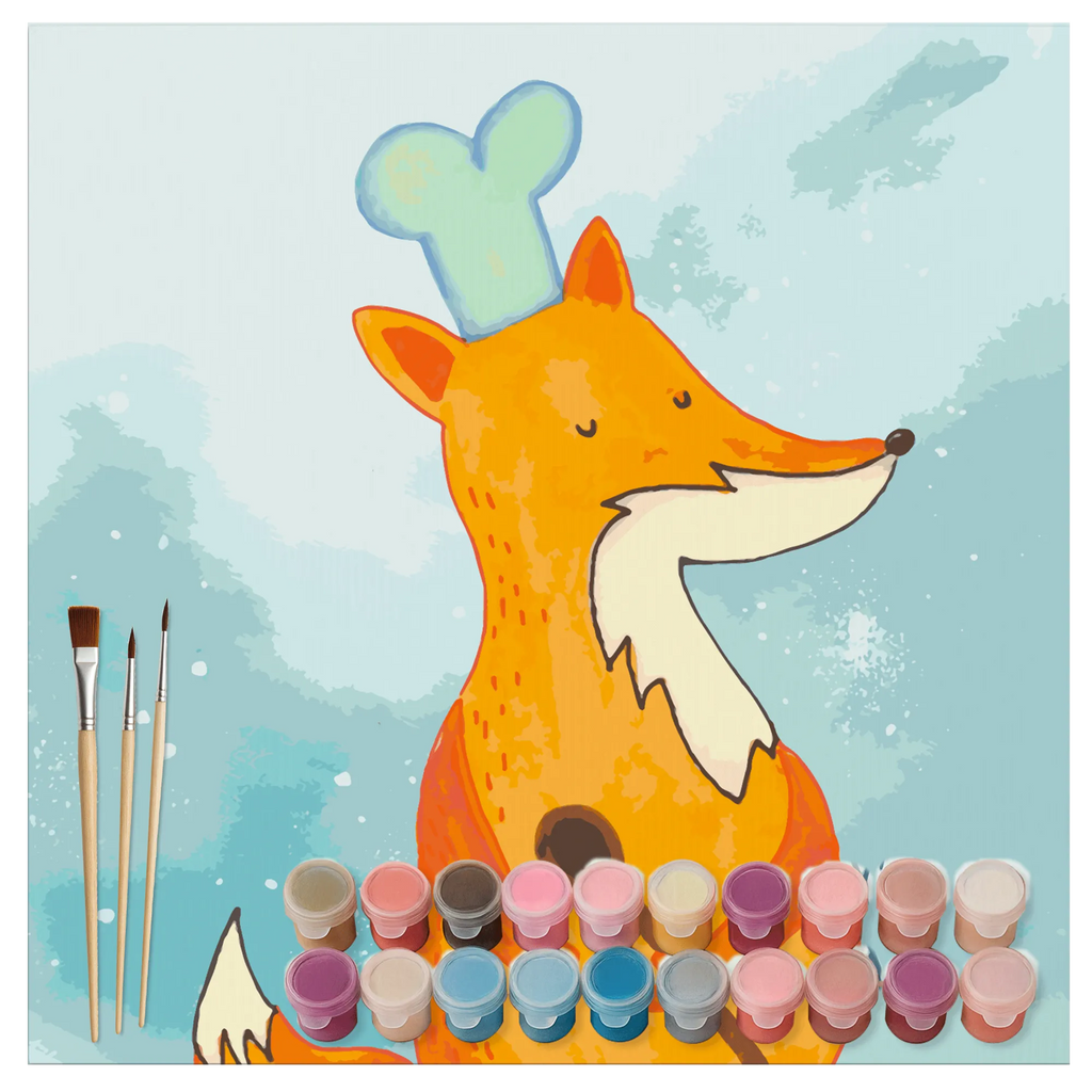 Paint by Numbers cut off Fox A cook Motiv leinwand malset, malset, kreativ set, zahlenbilder, diy set, malen nach zahlen set, Malen nach Zahlen, Fuchs, Witzig, Köche, Spruch Lustig, Küche Deko, Bäcker, Küche Spruch, Füchse, Koch Geschenk, Party Spruch