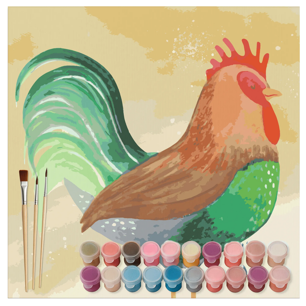 Malowanie według numerów odcięty kogut ziarno Motiv Malen nach Zahlen, Baseln, DIY, Bastelidee, Kreativität, Künstler, Ausmalbild, Kunstwerk, Malen, Bauernhof, Hoftiere, Landwirt, Landwirtin, Korn, Eier, Natur, Hahn, Henne