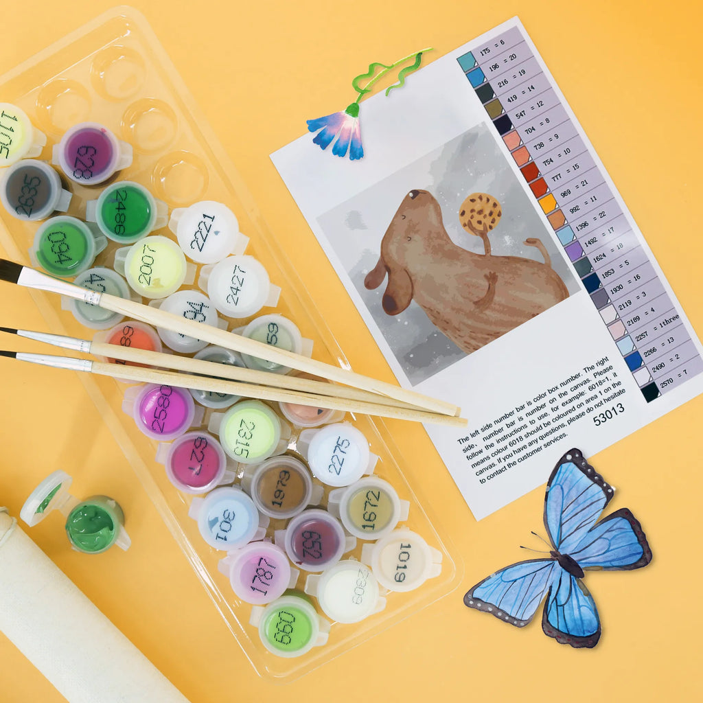 Malowanie według numerów odcięty pies ciastko Motiv Ausmalbild, Bastelidee, DIY, Kreativität, Baseln, Künstler, Malen, Kunstwerk, Malen nach Zahlen, Hund, Hundemotiv, Haustier, Hunderasse, Tierliebhaber, Hundebesitzer, Sprüche, Hundeleckerli, Hundesnacks, Leckerli, Hundekekse