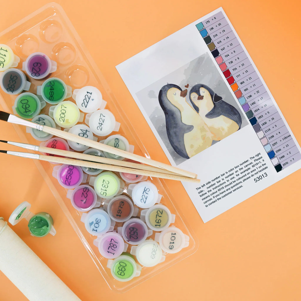 Malowanie według numerów odcięty pingwiny zasypianie Motiv Malen nach Zahlen, malen nach zahlen set, zahlenbilder, kreativ set, leinwand malset, malset, diy set, Liebesgeschenk, Ehefrau, Ehemann, Freund, Partner, Verlobung, Liebe, Hocheitstag, Freundin, Heiratsantrag, Jahrestag, Heiraten, Geschenk für Frauen, für Männer, Liebesbeweis, Geschenk für Freundin, Geschenk für Partner, Hochzeitstag, Mitbringsel, für Ehemann, Valentinstag