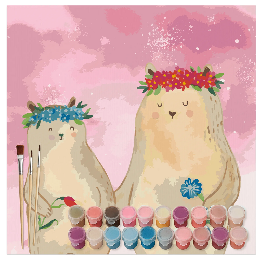 Malen nach Zahlen Bären mit Blumenkranz Motiv DIY, Malen, Ausmalbild, Künstler, Baseln, Kreativität, Malen nach Zahlen, Kunstwerk, Bastelidee, Familie, Vatertag, Muttertag, Bruder, Schwester, Mama, Papa, Oma, Opa, Tochter, weltbeste Mama, Bären, Kind, Lieblingsmama, Mutti, Lieblingsmensch, Töchter, beste Mutter, Kinder, Geschenk Mama. Muttertag, Vorbild, Mami, Bär, Mutter, Family