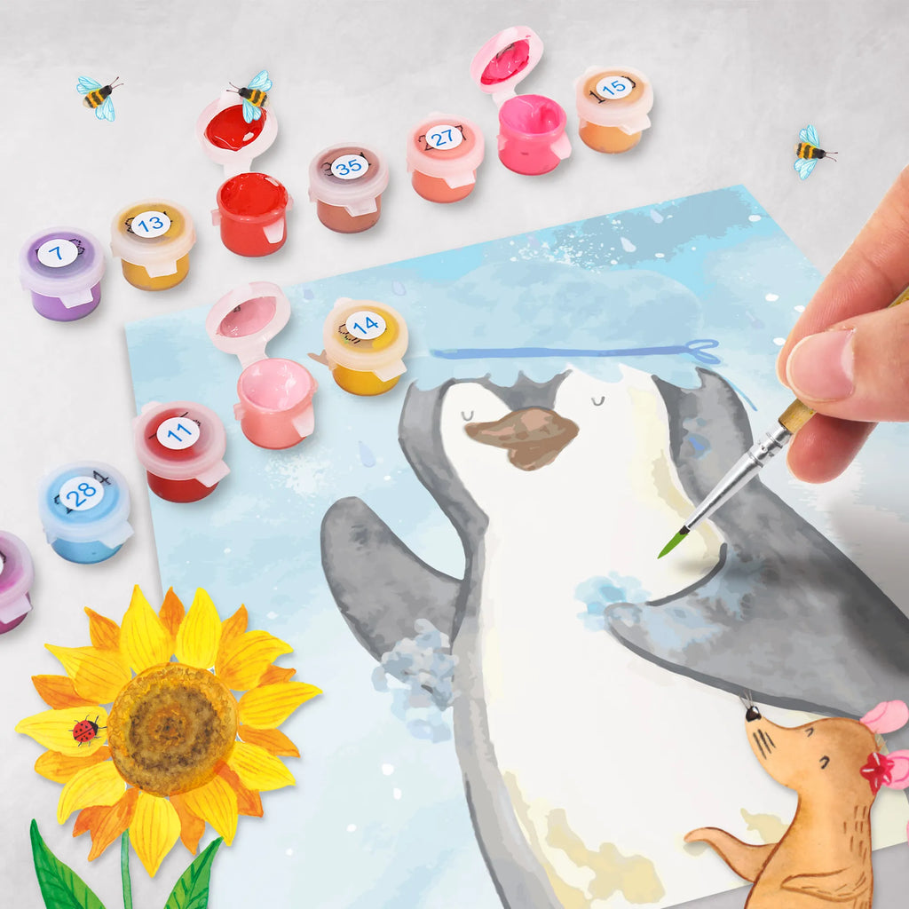 Paint by Numbers cut off Penguin have a shower Motiv malen nach zahlen set, diy set, kreativ set, leinwand malset, Malen nach Zahlen, zahlenbilder, malset, Pinguin, Neuanfang, glücklich sein, Motivation, Duschen, Neustart, Pinguine, Lebensmotto, Dusche
