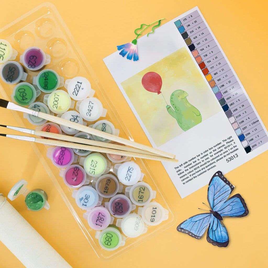 Malowanie według numerów odcięty żółw balon Motiv Skałka