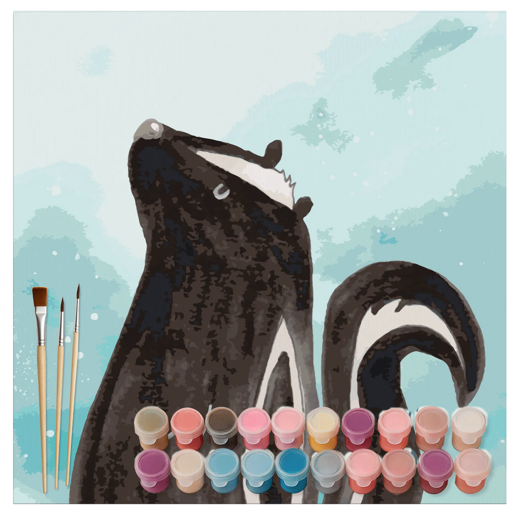 Paint by Numbers cut off skunk Sit Motiv DIY, Künstler, Kreativität, Bastelidee, Malen, Baseln, Ausmalbild, Kunstwerk, Malen nach Zahlen, Stinktier, Skunk, Raubtier, Büro, Spruch, Stinker, Stinki, Besserwisser, Recht, Wildtier