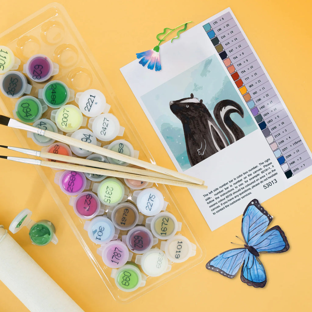 Paint by Numbers cut off skunk Sit Motiv DIY, Künstler, Kreativität, Bastelidee, Malen, Baseln, Ausmalbild, Kunstwerk, Malen nach Zahlen, Stinktier, Skunk, Raubtier, Büro, Spruch, Stinker, Stinki, Besserwisser, Recht, Wildtier