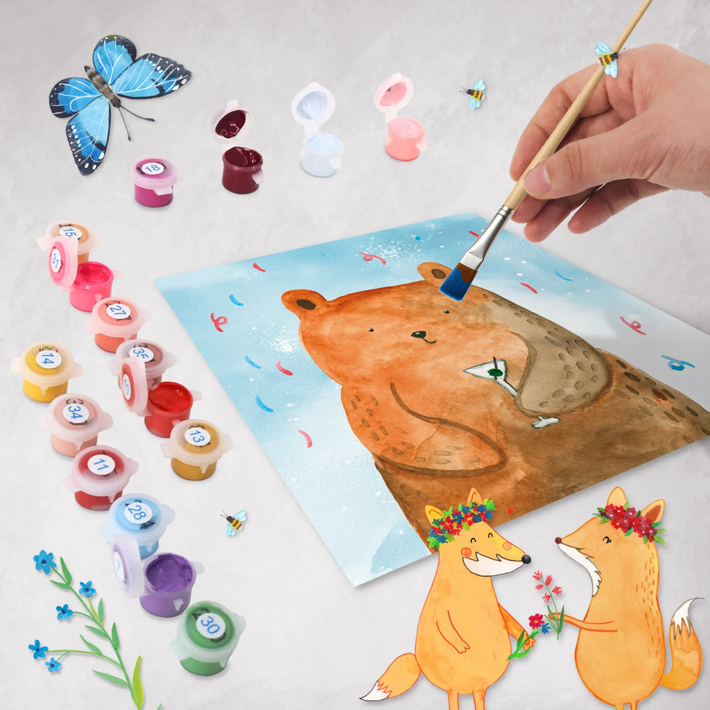 Malowanie według numerów odcięty Niedźwiedź Impreza Motiv Künstler, DIY, Bastelidee, Kunstwerk, Ausmalbild, Kreativität, Malen nach Zahlen, Malen, Baseln, Bär, Teddy, Teddybär, Party, Abfeiern, Lustig, Geburtstagsgeschenk, Mitbringsel, Geschenk, Geburtstag, Feiern, Gute Laune