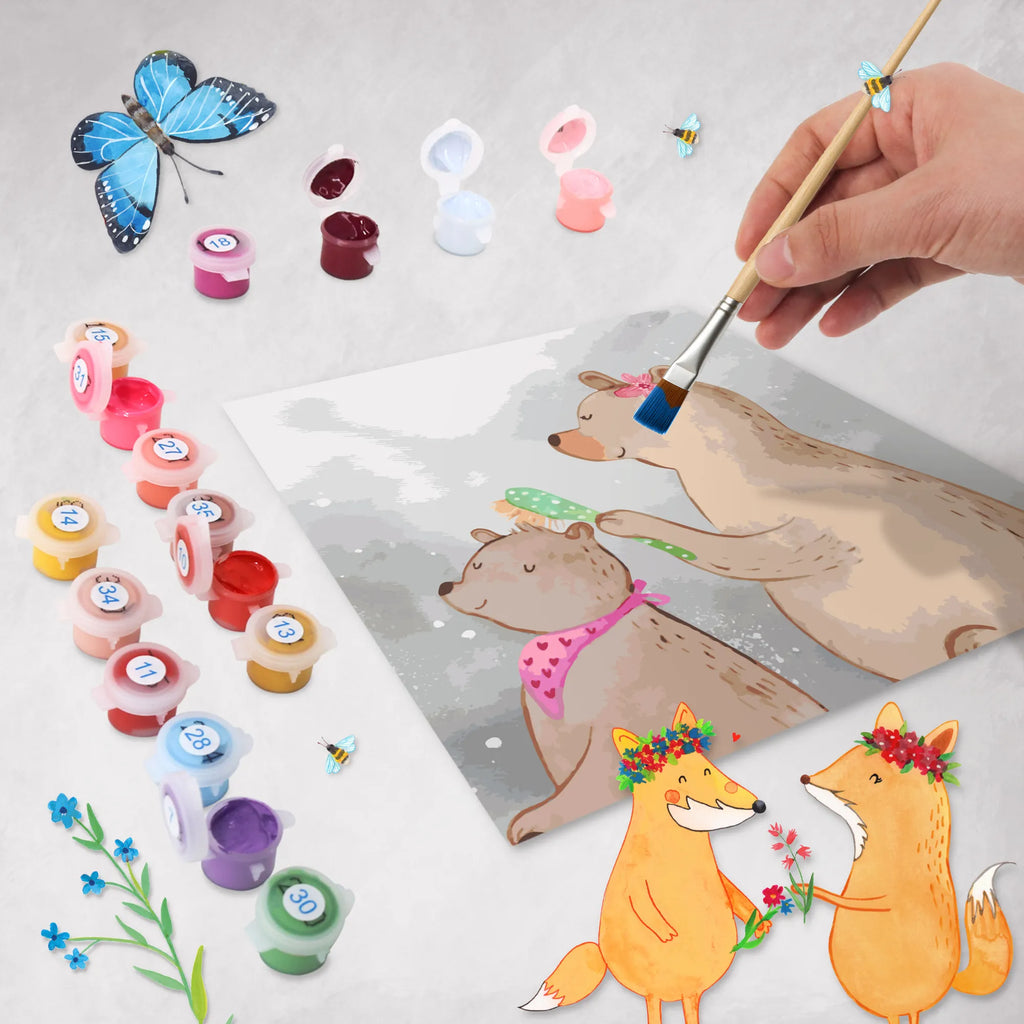 Paint by Numbers cut off bear child Motiv Family, Father's Day, Mother's Day, brother, sister, Mom, Dad, Mama, Gift