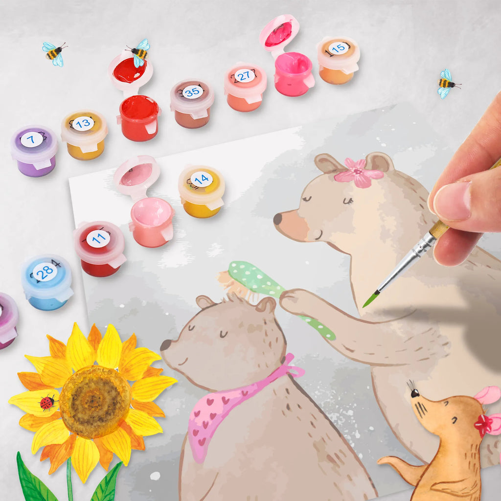 Paint by Numbers cut off bear child Motiv Family, Father's Day, Mother's Day, brother, sister, Mom, Dad, Mama, Gift