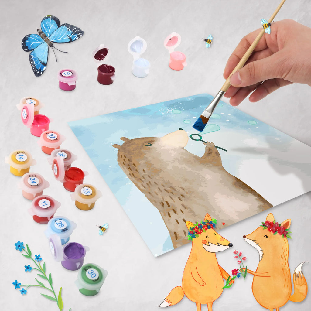 Paint by Numbers cut off bear soap bubbles Motiv leinwand malset, malen nach zahlen set, zahlenbilder, diy set, malset, kreativ set, Malen nach Zahlen, Teddybär, Bär, Teddy, Seifenblasen Bär Lustig Sein Glücklich Traurig Happy