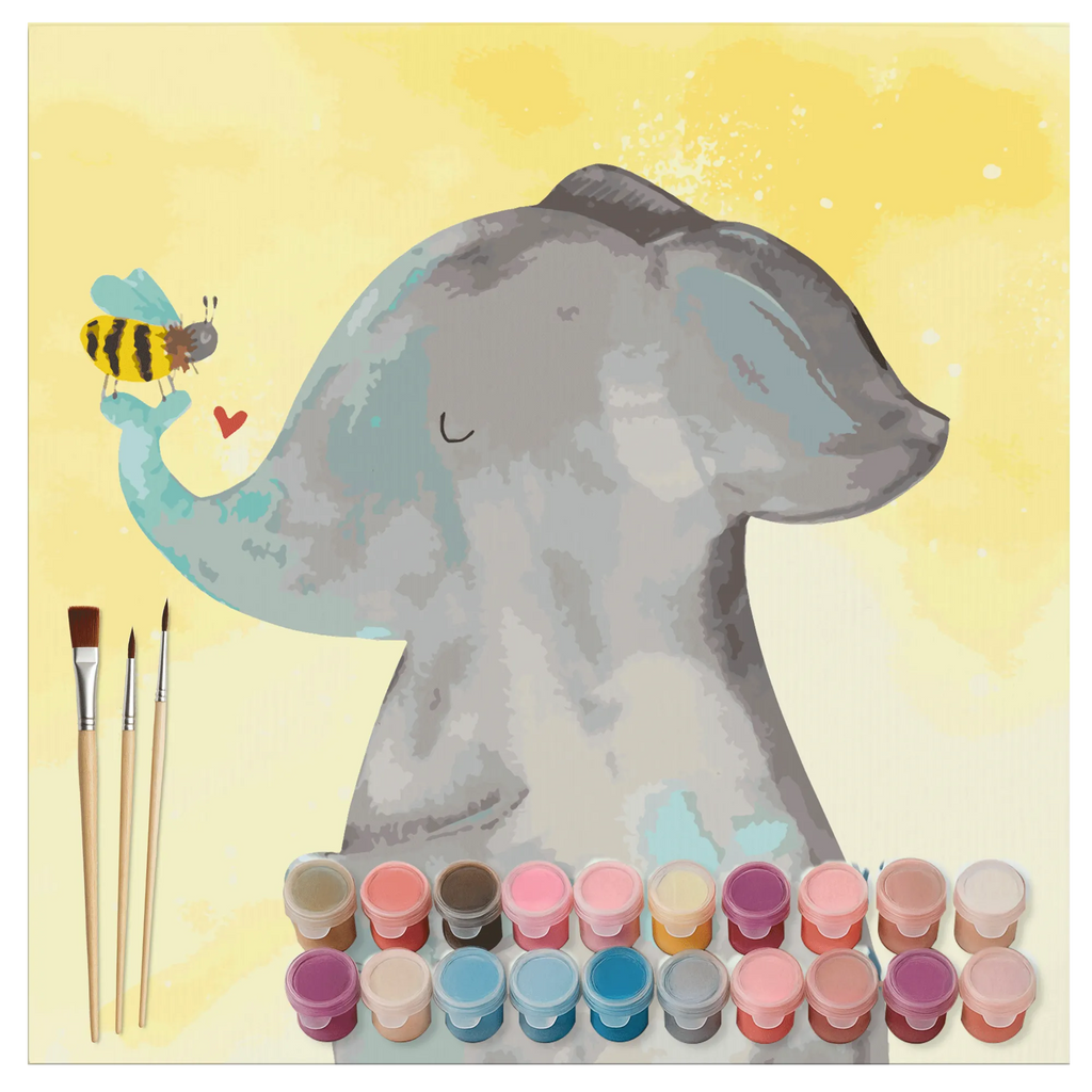 Paint by Numbers cut off elephant bee Motiv small animals, cute, funny, cute animal motives, hand drawn, small world, funny sayings, good mood, happy, gifts, gift ideas, special gifts, animal lover, card, love gift, proof of love, elephant, love saying, bee, marriage proposal, anniversary, love, wedding gift